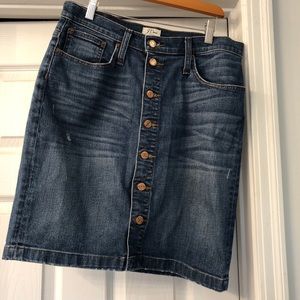 J Crew Denim button down skirt